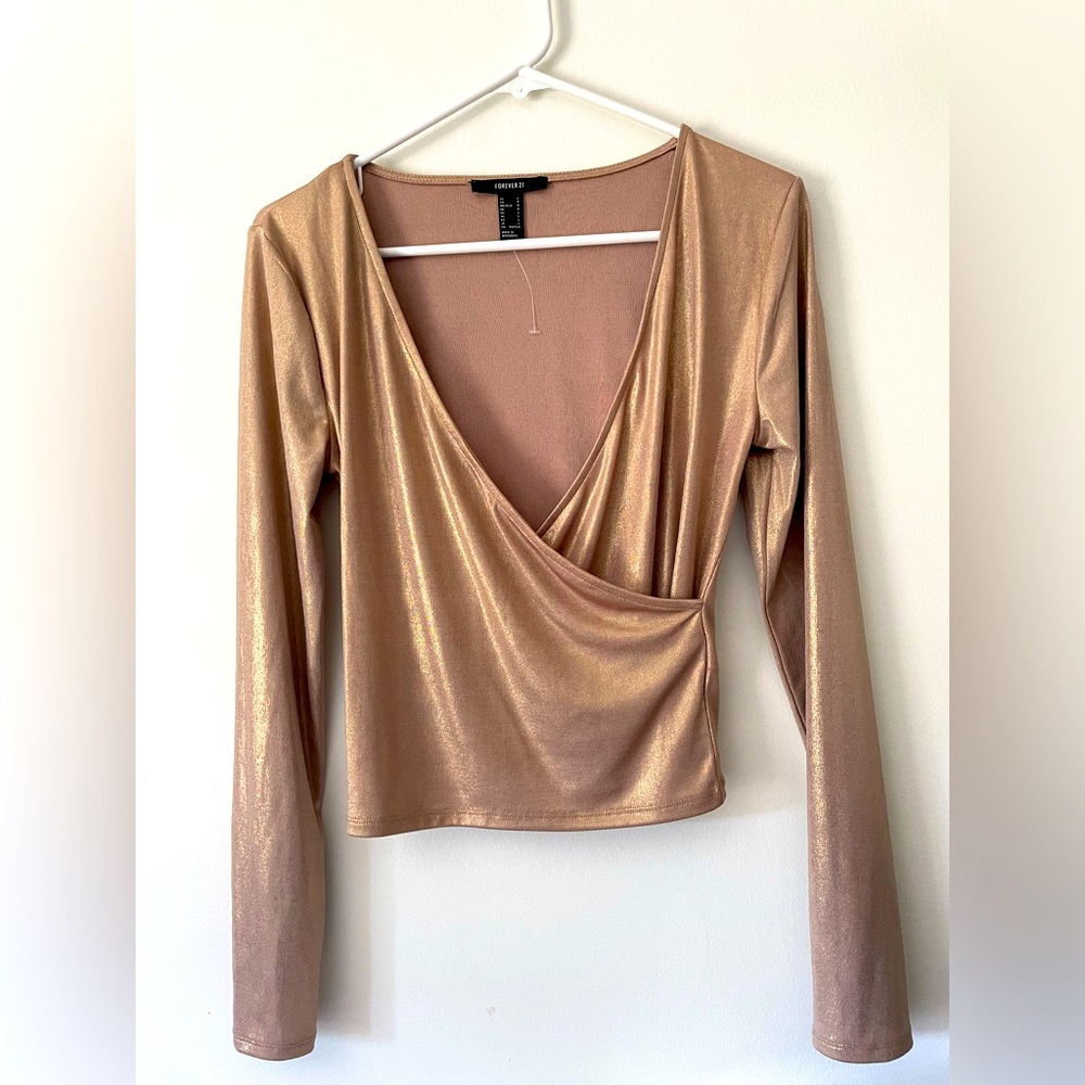 Gold shimmer top